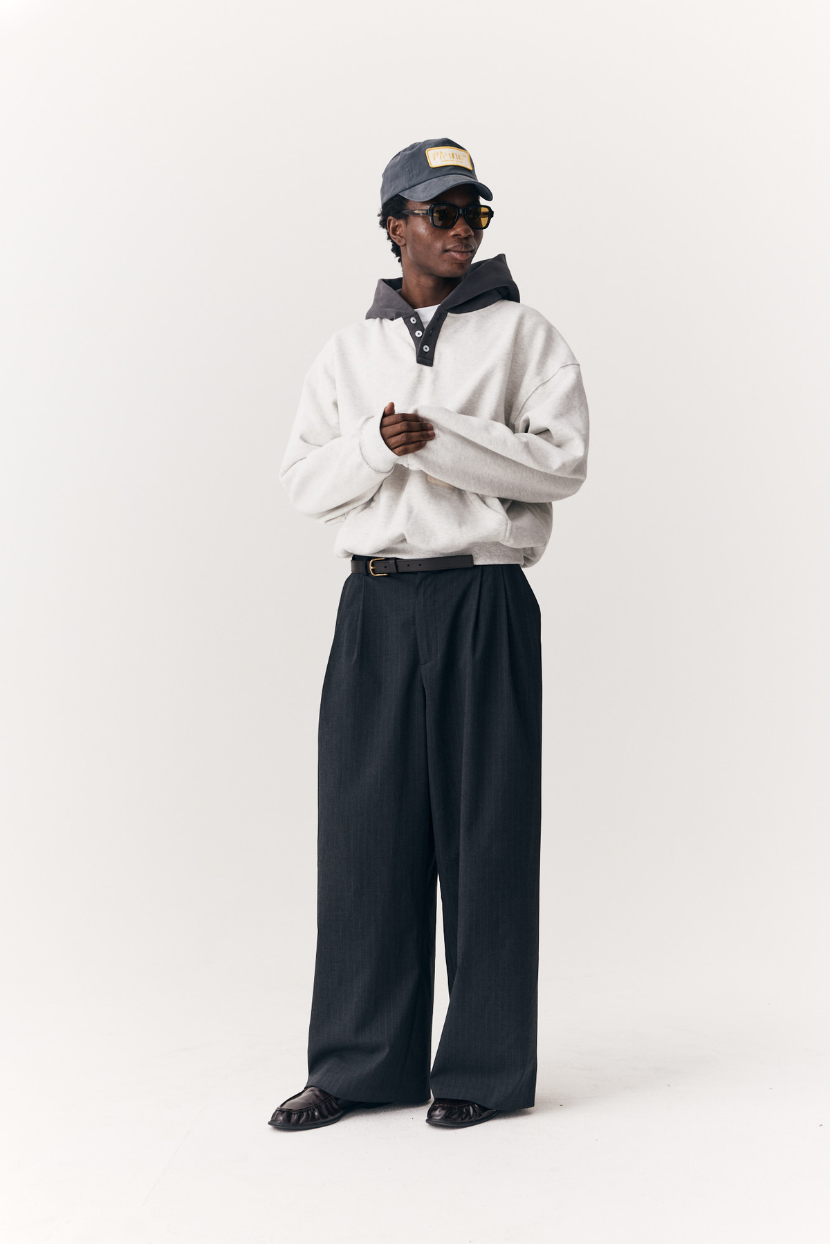 Jerry Pant - Charcoal Pinstripe