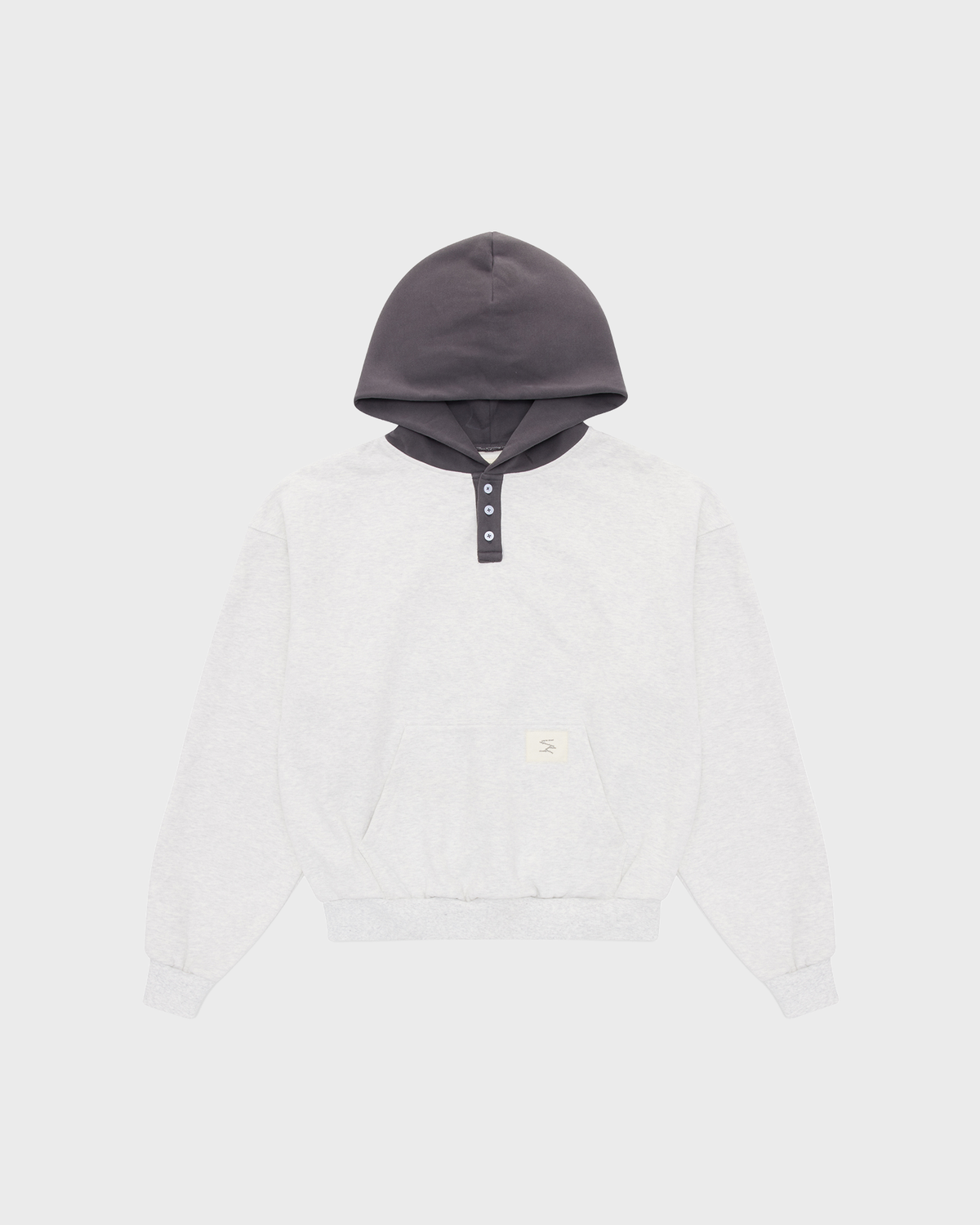 Henley Hoodie - Grey